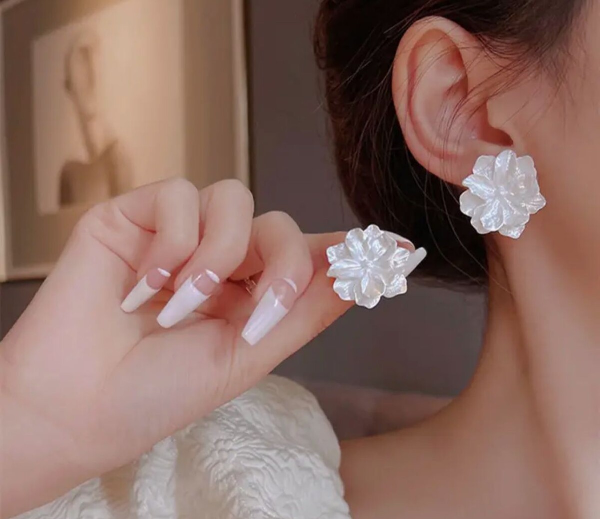 Pendientes Corazón Nacarado