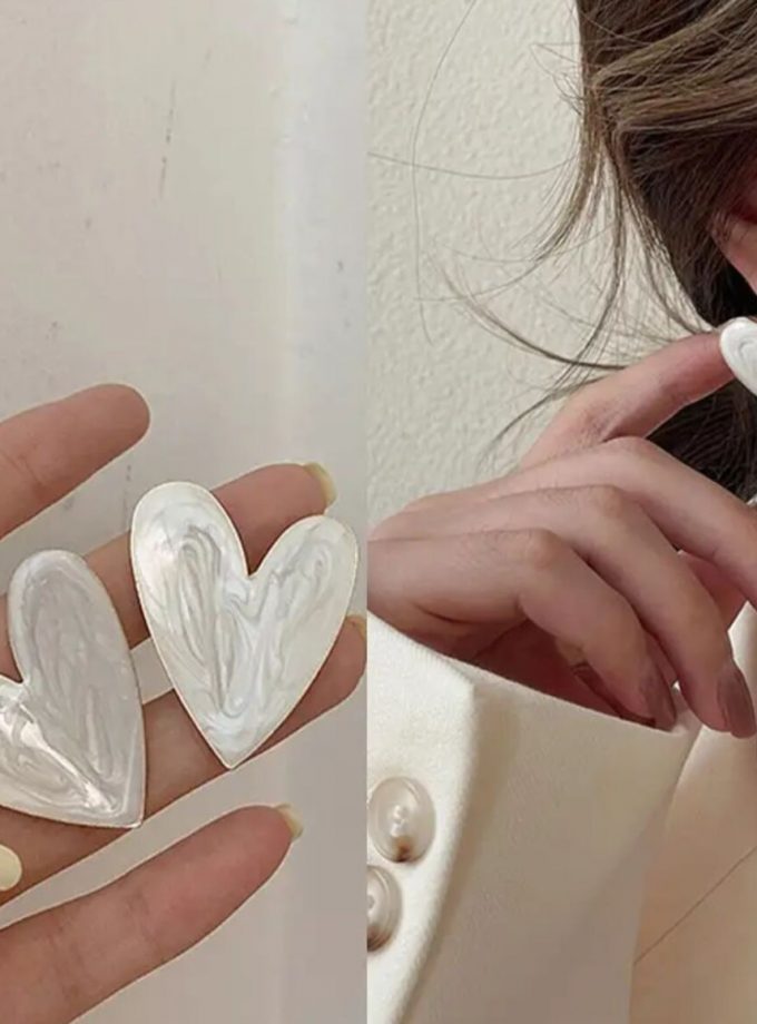 Pendientes Corazón Nacarado
