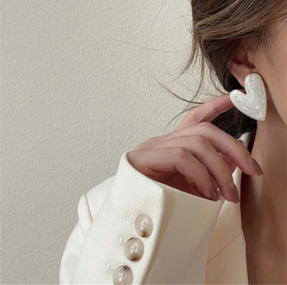 Pendientes Corazón Nacarado