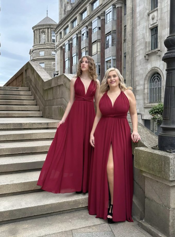 Vestido Multiposición Gasa Abertura