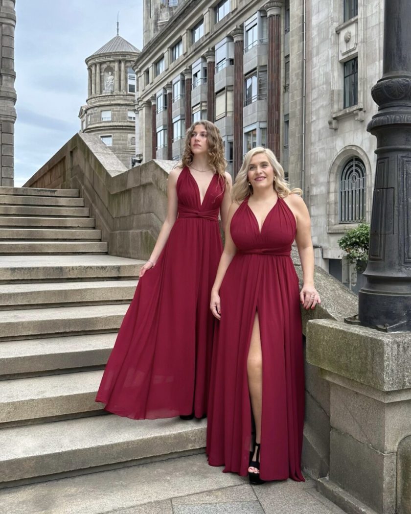 Vestido Multiposición Gasa Abertura