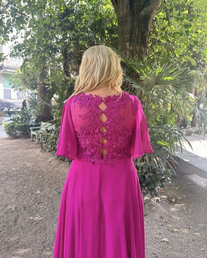 Vestido Encaje Espalda Mangas Curvy - Imagen 11