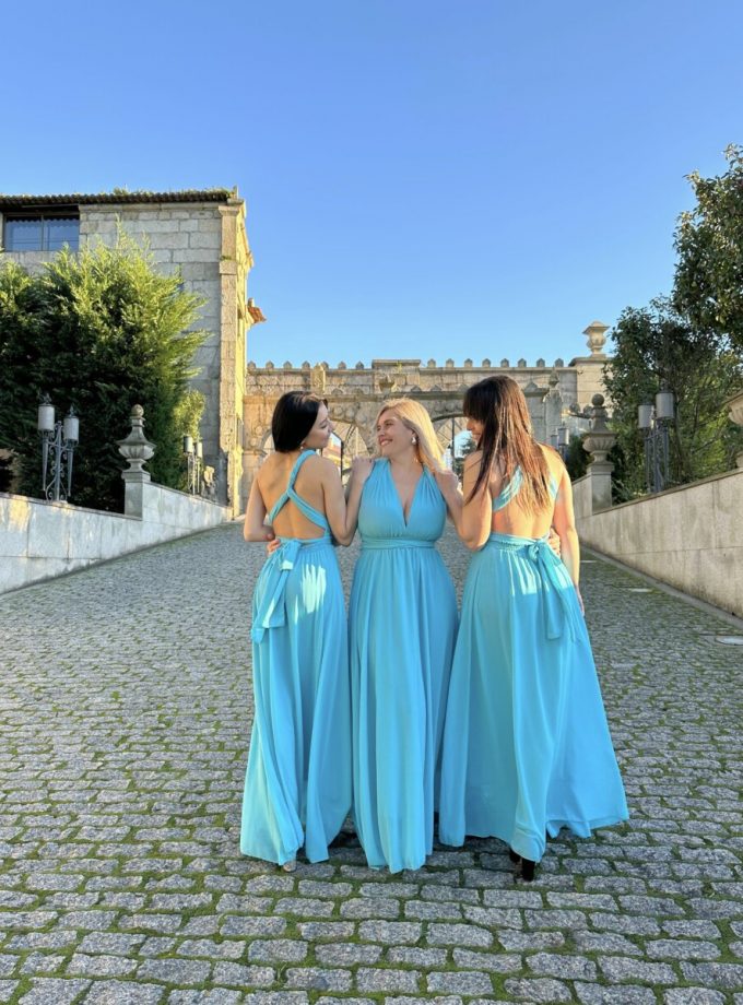 Vestido Multiposición Gasa Abertura