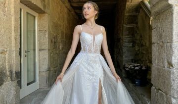 Vestido Tul Sobre Falda Novia