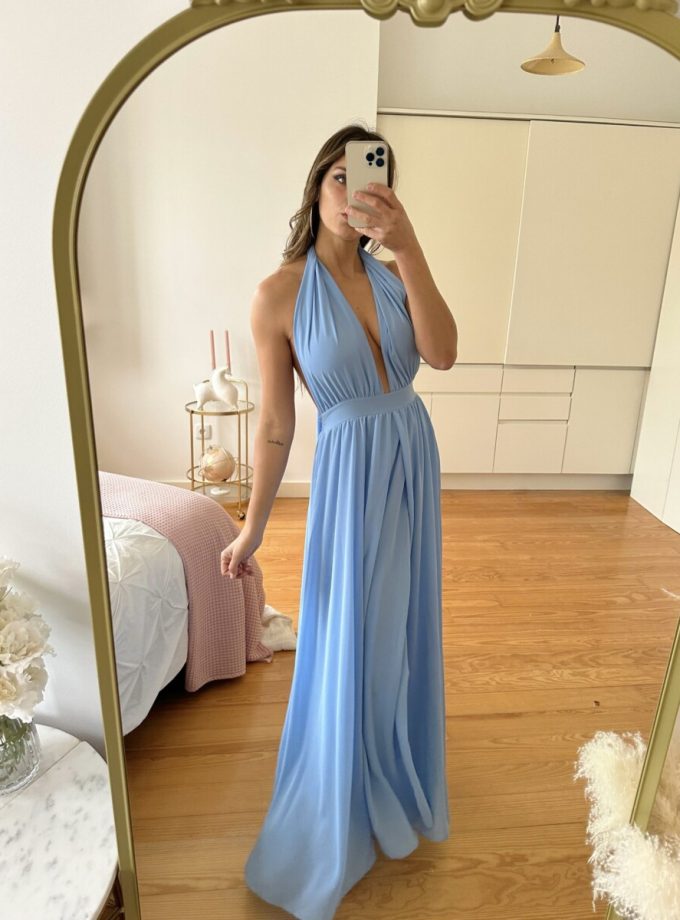 Vestido Multiposición Gasa Abertura