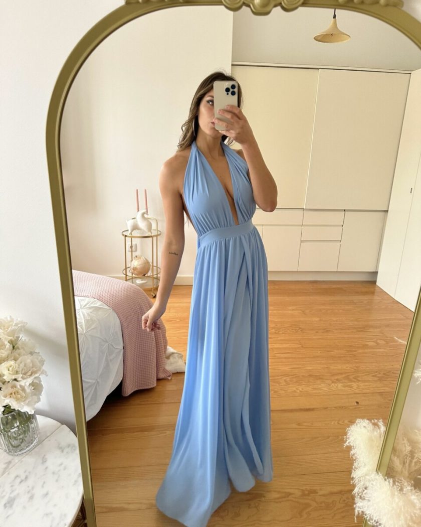 Vestido Multiposición Gasa Abertura