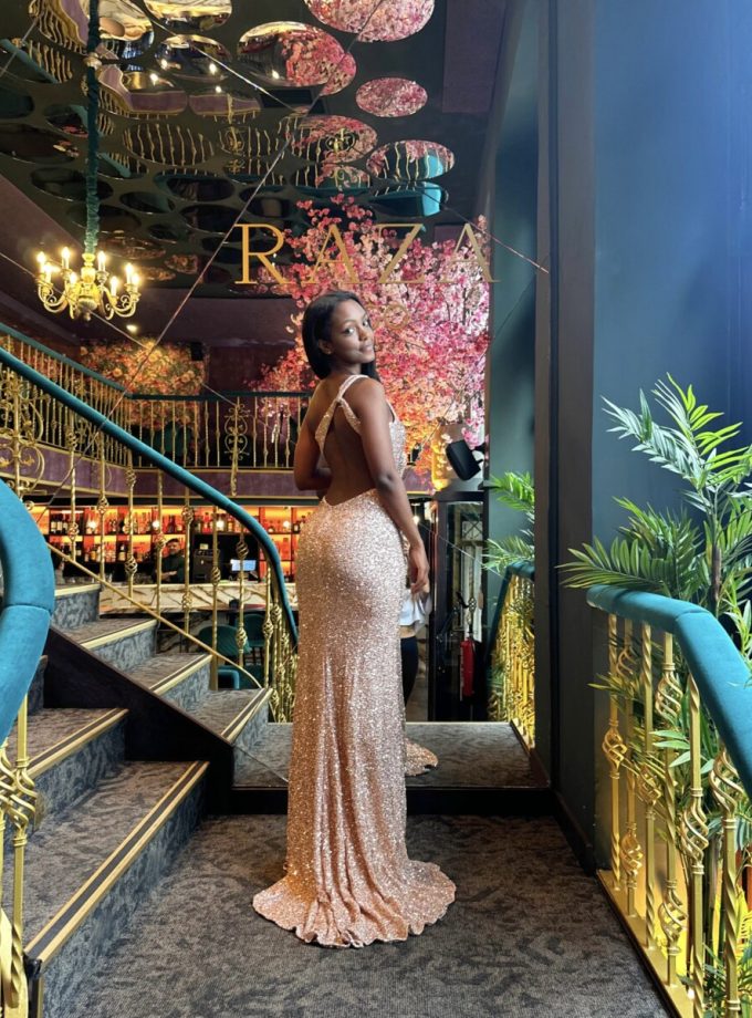 Vestido Lentejuelas Asimétrico