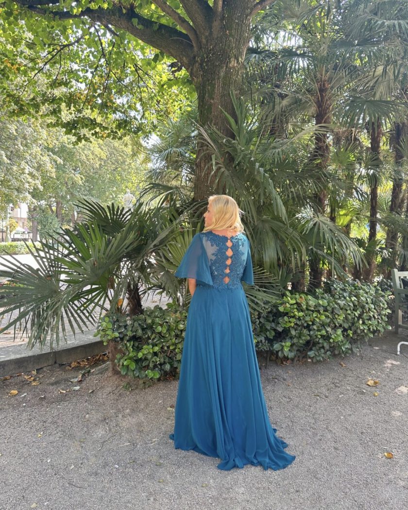 Vestido Encaje Espalda Mangas Curvy - Imagen 14