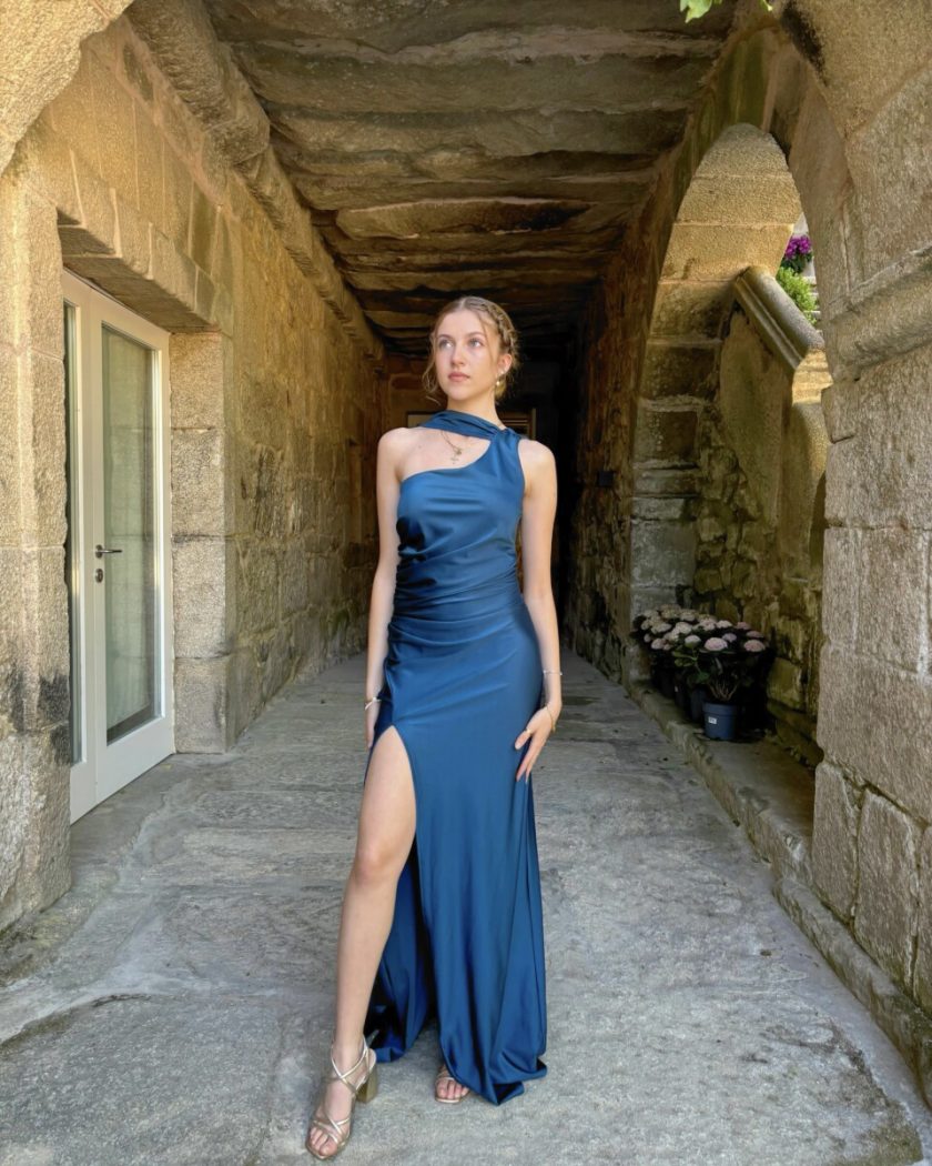 Vestido Seda Atado Cuello - Imagen 22