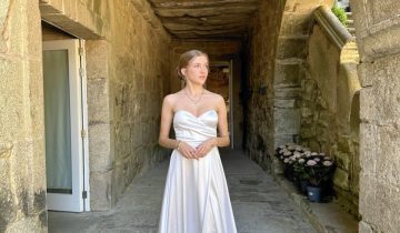 Vestido Seda Escote Corazón Novia