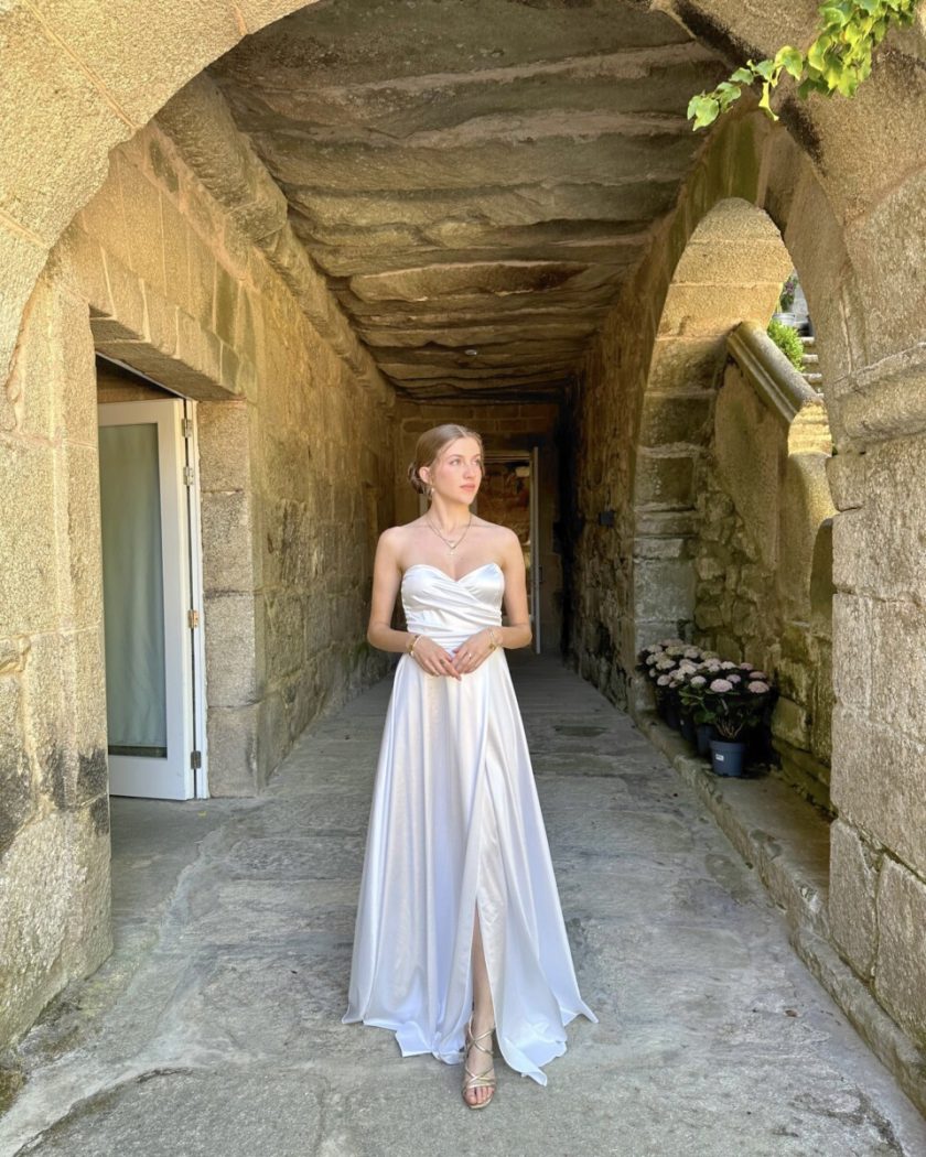 Vestido Seda Escote Corazón Novia