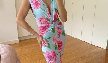 Vestido Estampado Espalda Abierta