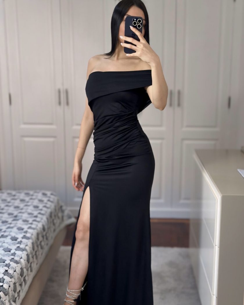Vestido Seda Hombro - Imagen 4