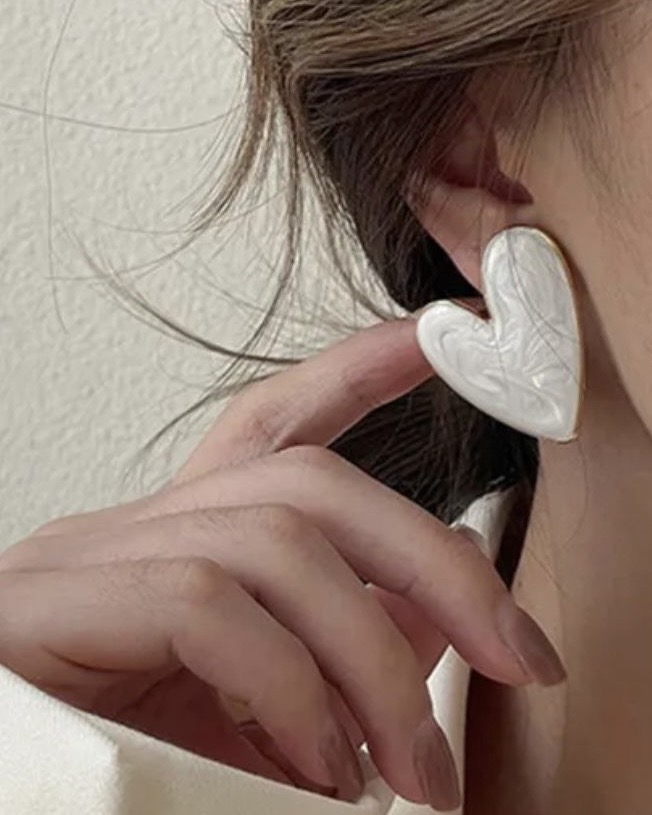 Pendientes Corazón Nacarado