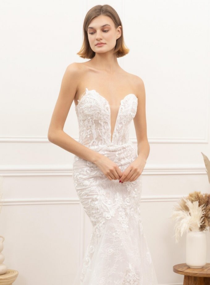 Vestido Tul Sirena Novia