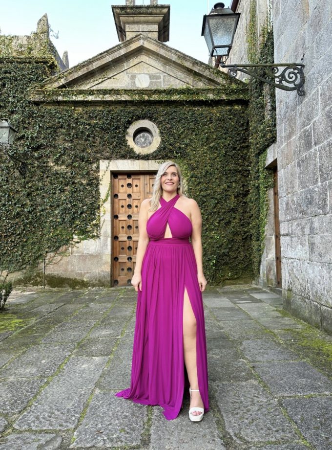 Vestido pecho escote Cruzado