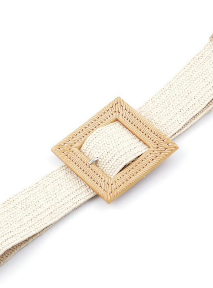 Cinturón Rafia Cuadrado