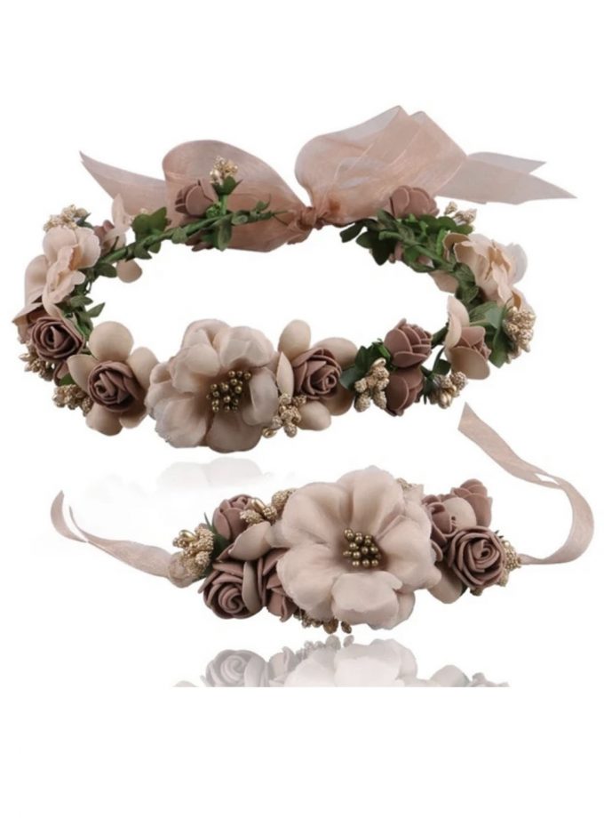 Corona y Pulsera Flores