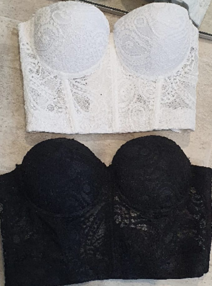 Top Corsé Encaje Blanco