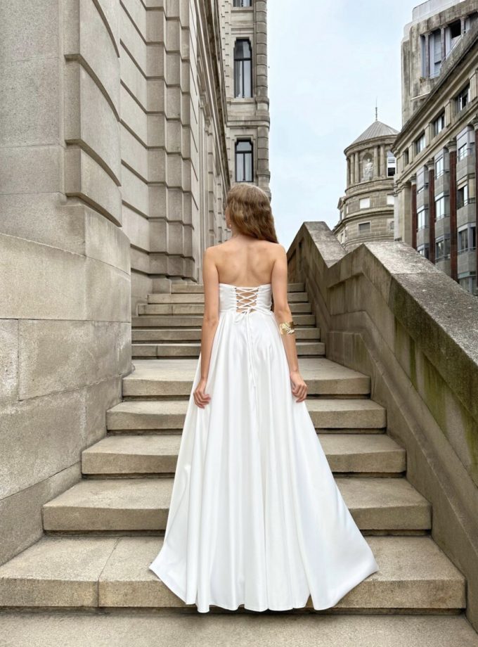 Vestido Seda Corazón Novia