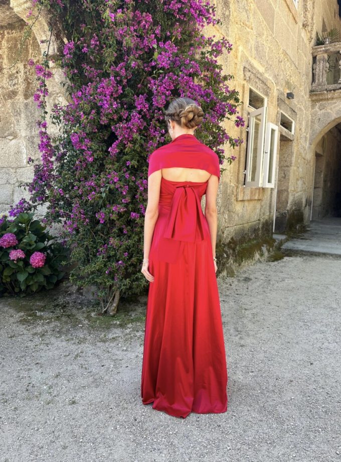 Vestido Seda Escote Corazón