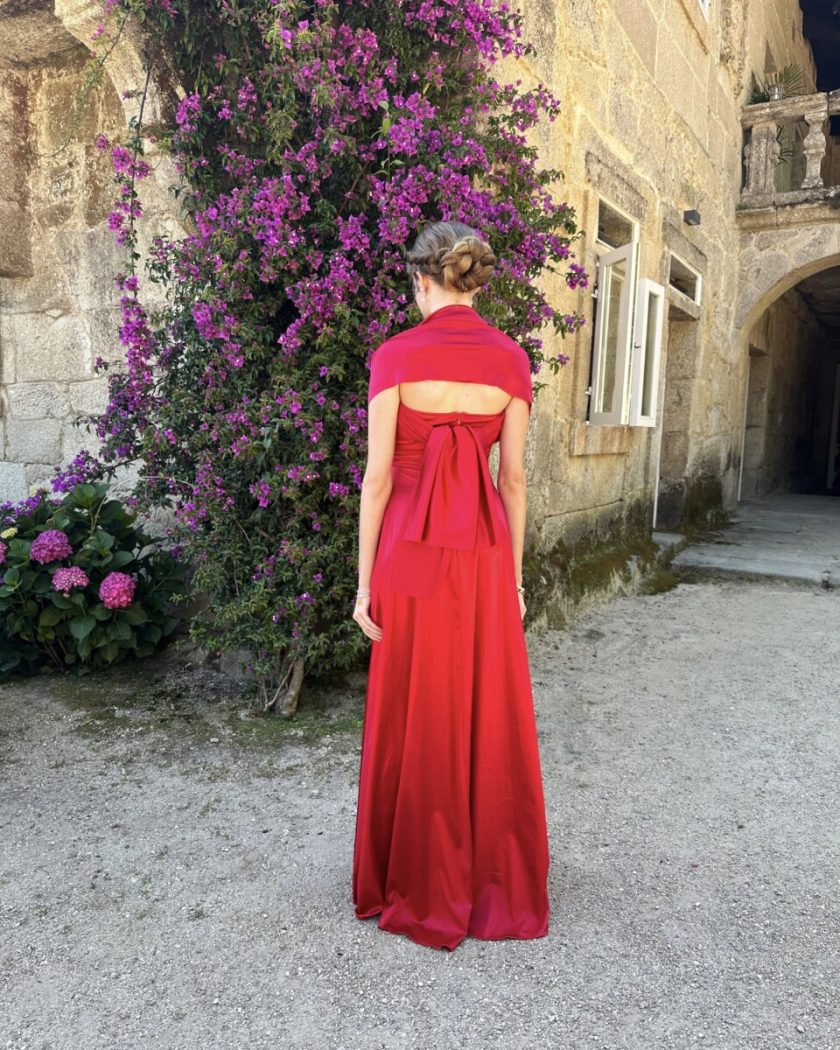 Vestido Seda Escote Corazón - Imagen 13