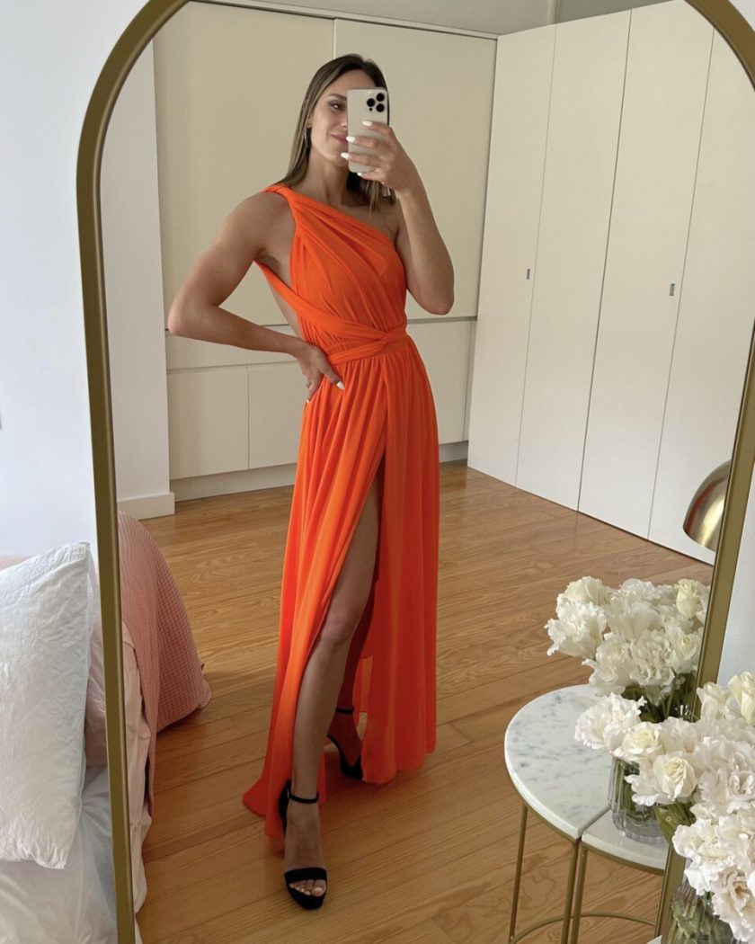 Vestido Multiposición Gasa Abertura
