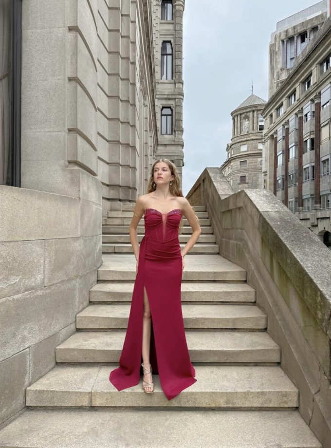 Vestido Sirena Corsé Brillos