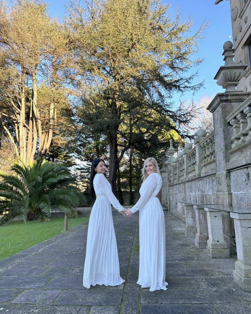 Vestido Tablas Espalda Novia