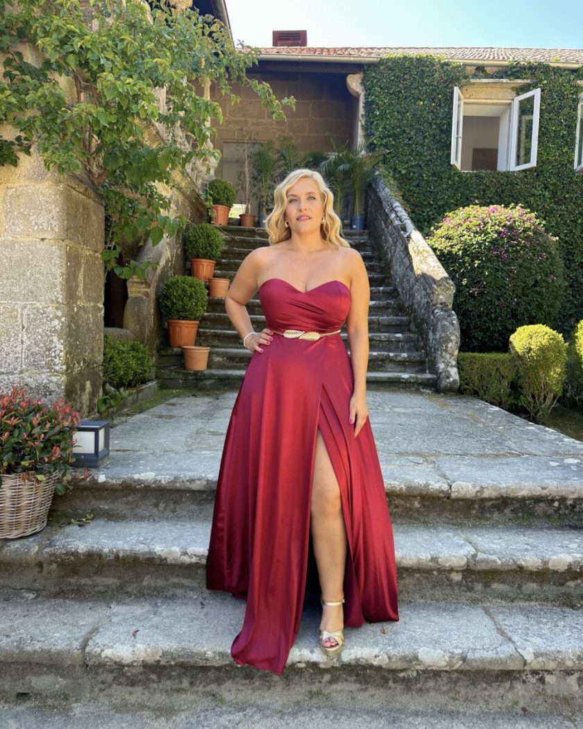 Vestido Seda Escote Corazón - Imagen 10
