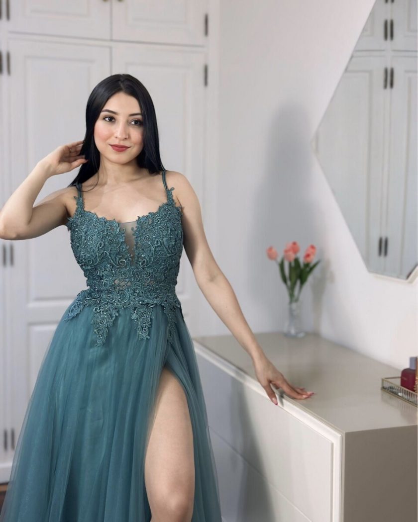 Vestido Tul Largo Abertura - Imagen 32