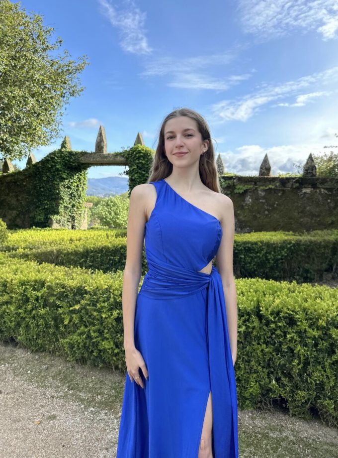 Vestido Asimétrico Abertura Lazada