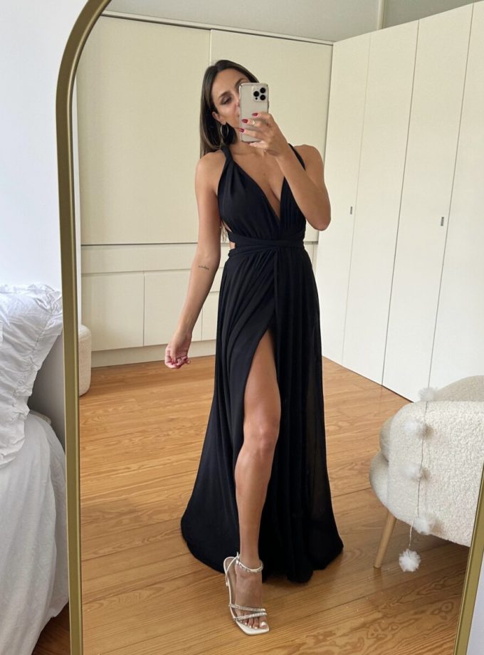 Vestido Multiposición Gasa Abertura