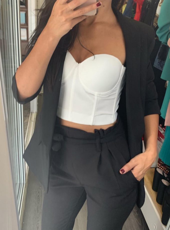 Traje Paris Manga Fruncida