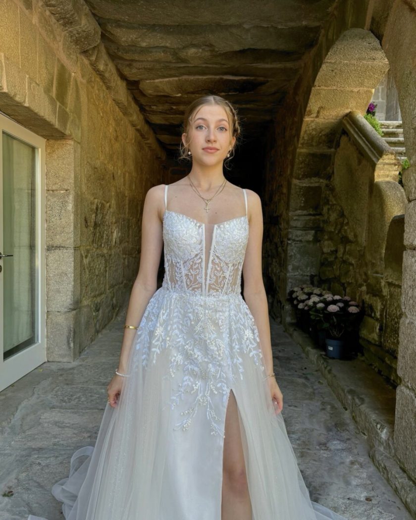 Vestido Tul Sobre Falda Novia - Imagen 2