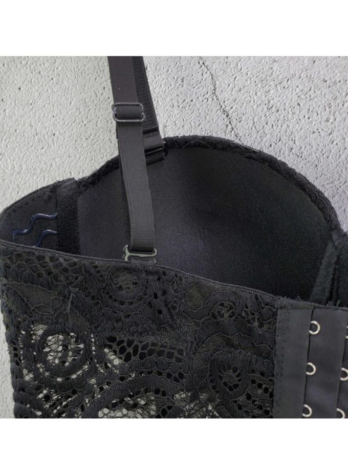 Top Corsé Encaje Negro