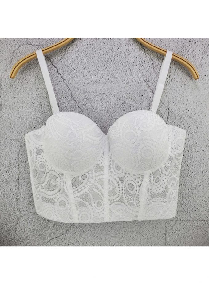 Top Corsé Encaje Blanco