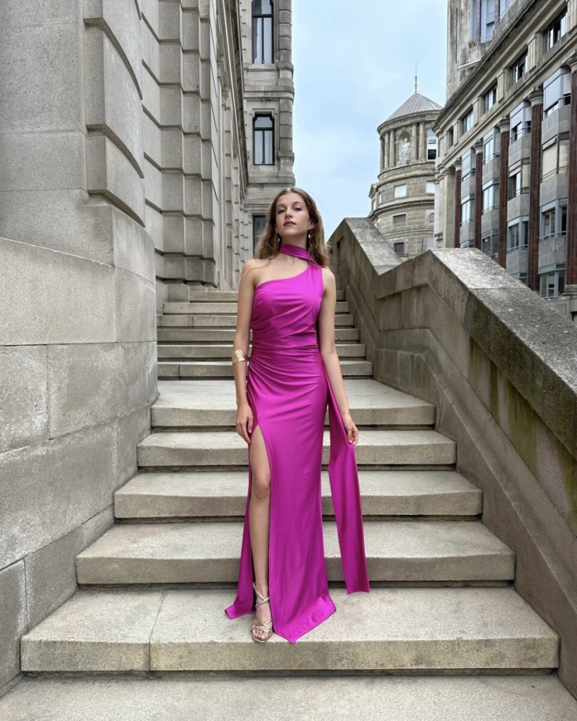 Vestido Seda Atado Cuello - Imagen 20