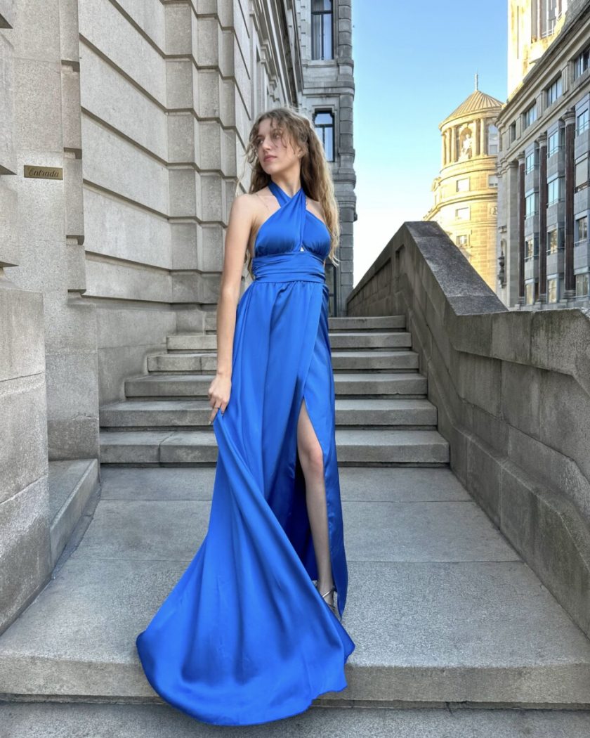 Vestido Seda Pecho Cruzado - Imagen 29