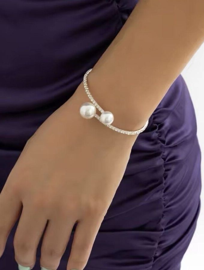 Brazalete Perlas y Brillantes