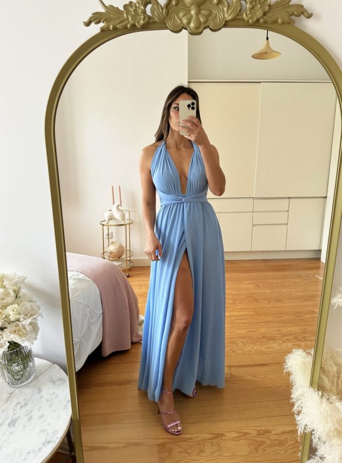 Vestido Multiposición Gasa Abertura