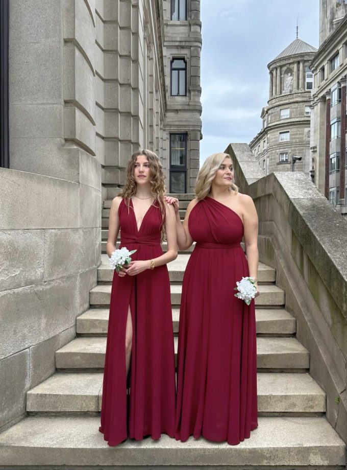 Vestido Multiposición Gasa Abertura