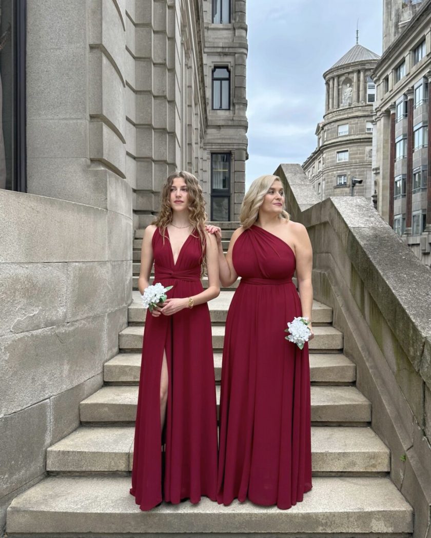 Vestido Multiposición Gasa Abertura