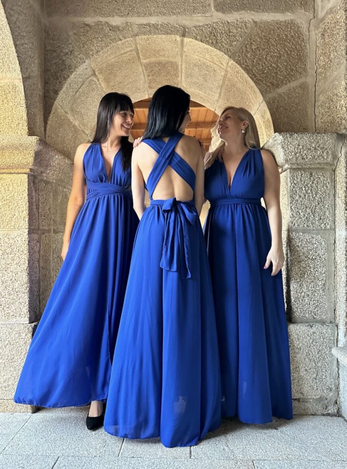 Vestido Multiposición Gasa Abertura