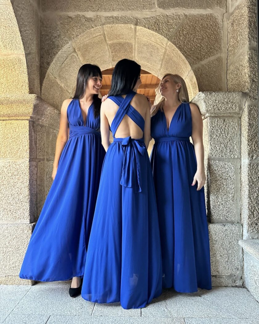 Vestido Multiposición Gasa Abertura