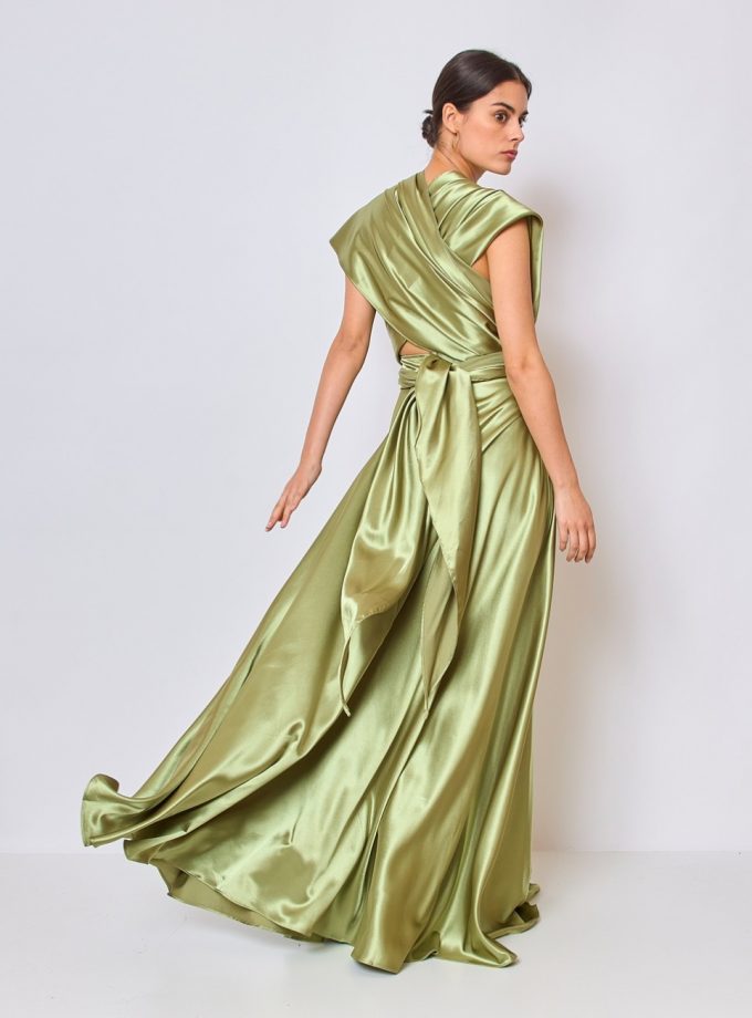 Vestido Multiposición Seda Abertura