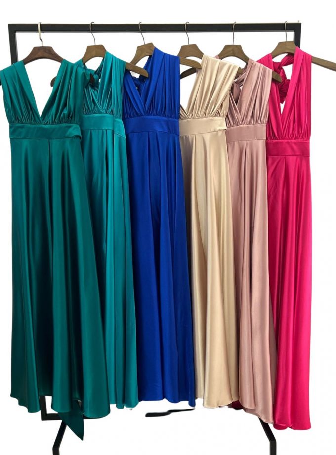 Vestido Multiposición Seda Abertura