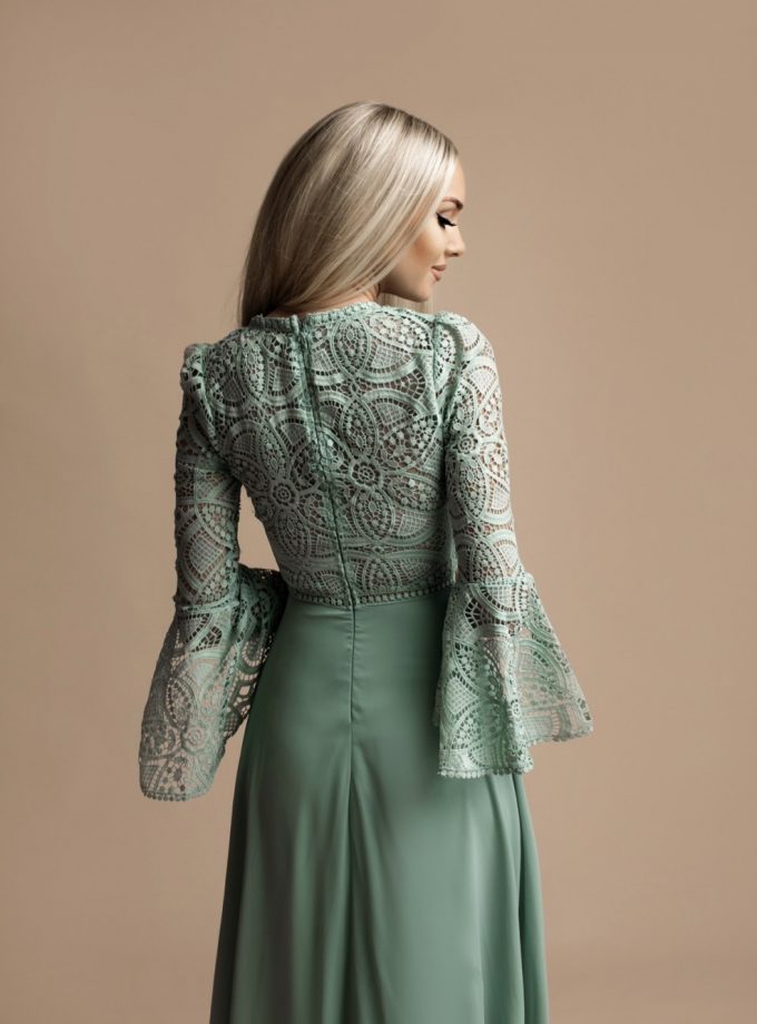 Vestido Ibiza Mangas Volante Novia