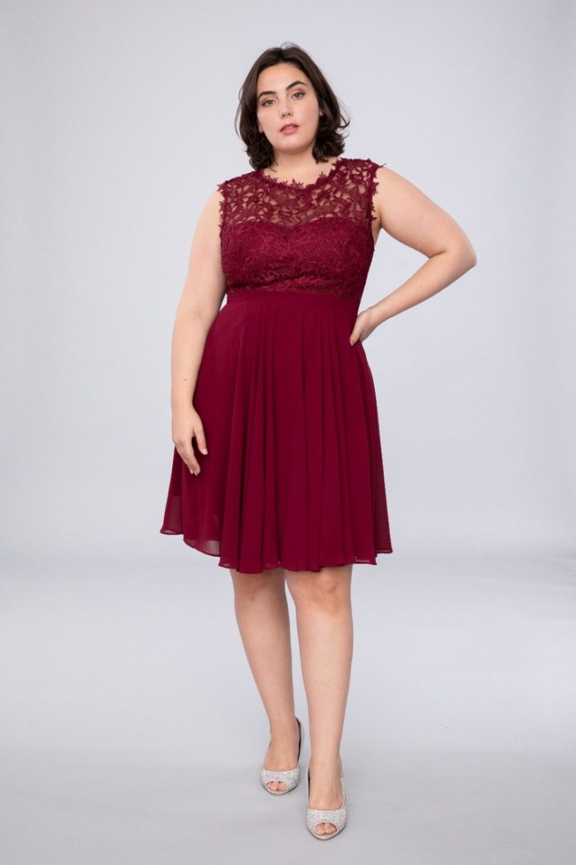 Vestido Encaje Corto Curvy - Imagen 14