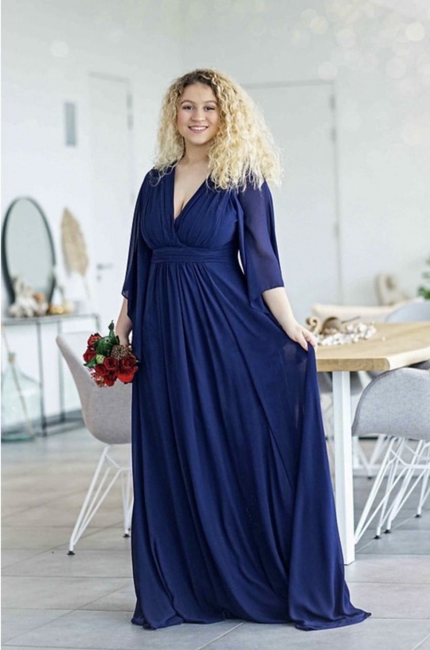 Vestido Gasa Mangas Curvy - Imagen 17